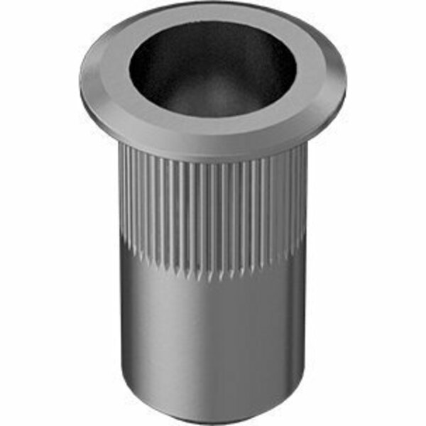 Bsc Preferred Zinc-Plated Steel Heavy-Duty Rivet Nut Open End M5x.8 Interior Thread 3.3-5.7mm Material Thick, 25PK 95105A179